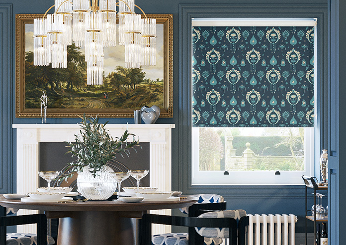 Tangier, Deep Blue - Twist&Fit Roller Blind - Image 3